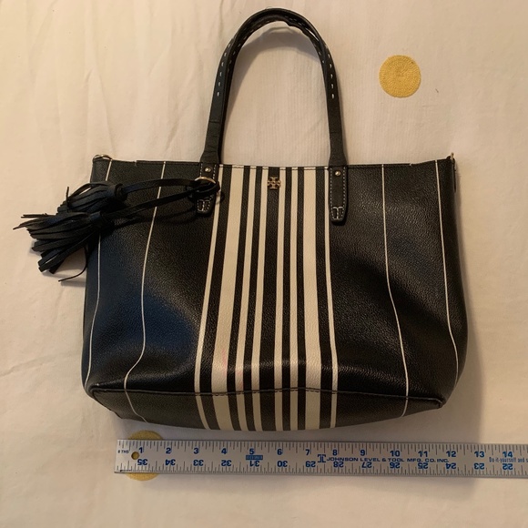 Tori Burch Kerrington Striped Tassel Tote - Picture 6 of 11